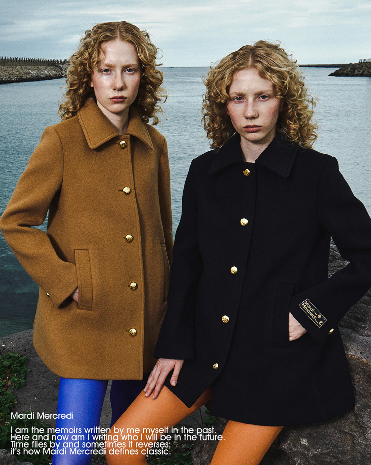 Mardi Mercedi_Wool A Line Jacket_Navy