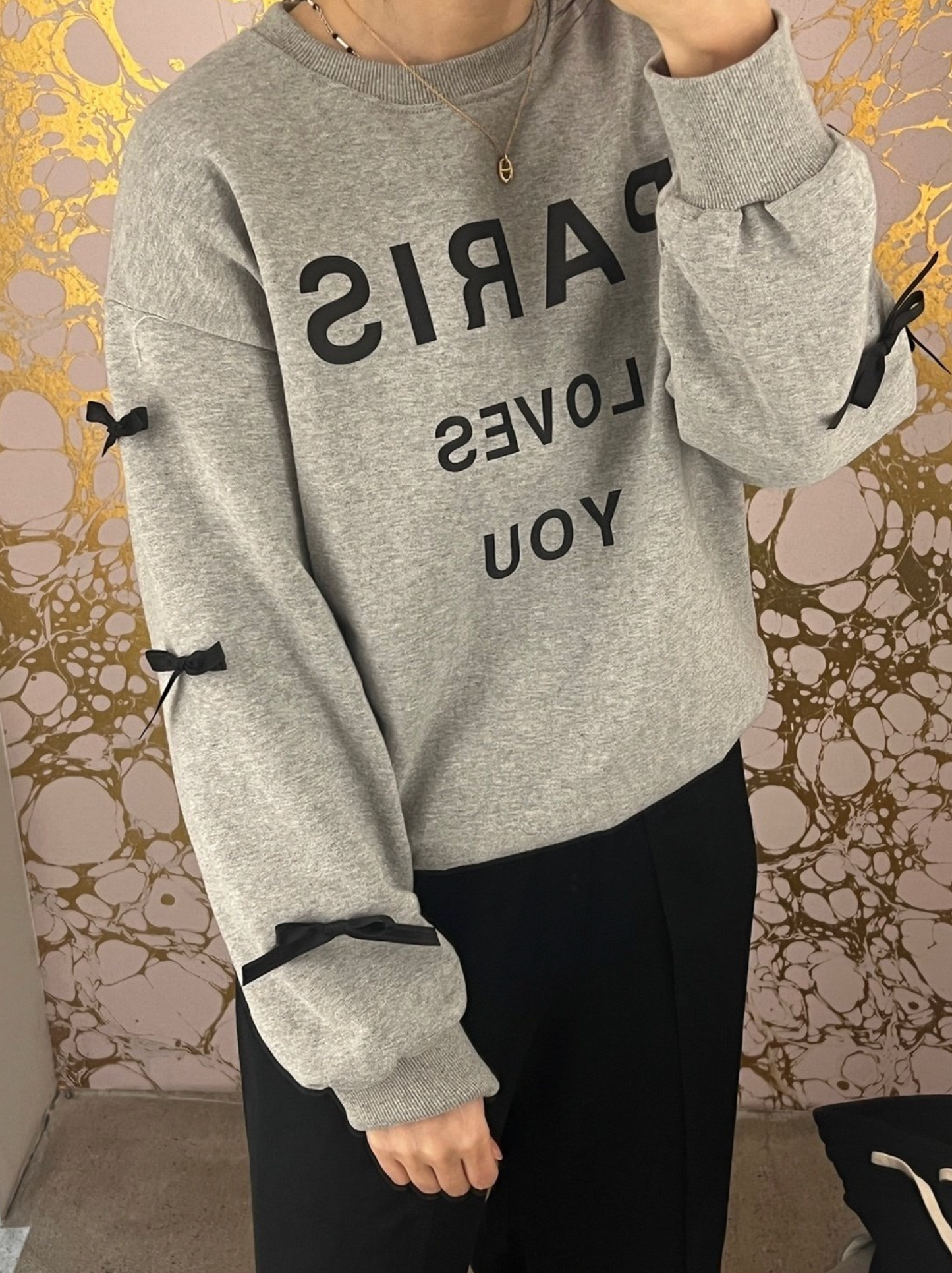 Banana_Paris Ribbon Sweatshirt