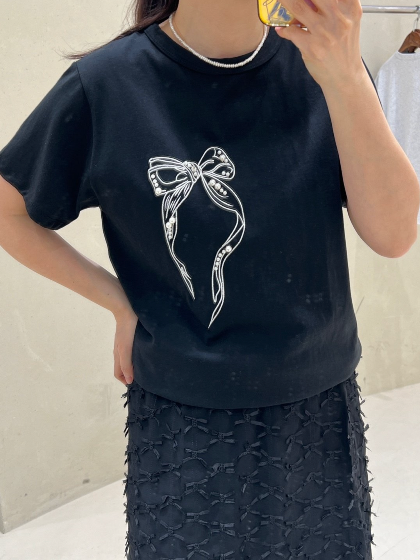 Banana_Ribbon Embroidery Tee