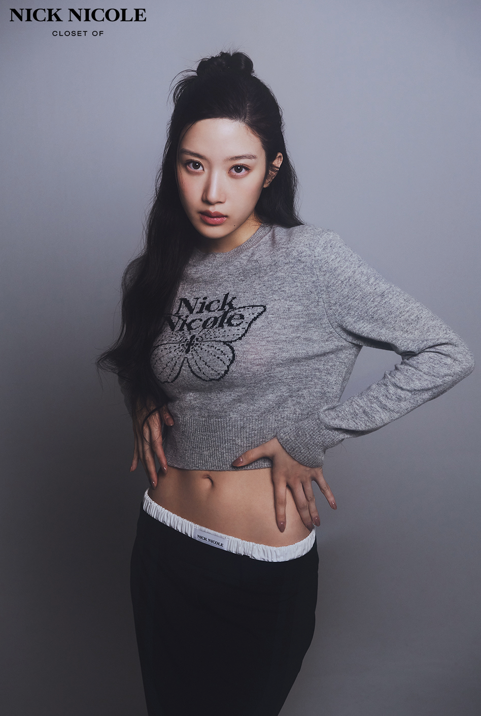 NICK NICOLE_CASHMERE BUTTERFLY SIGNATURE CROP KNIT