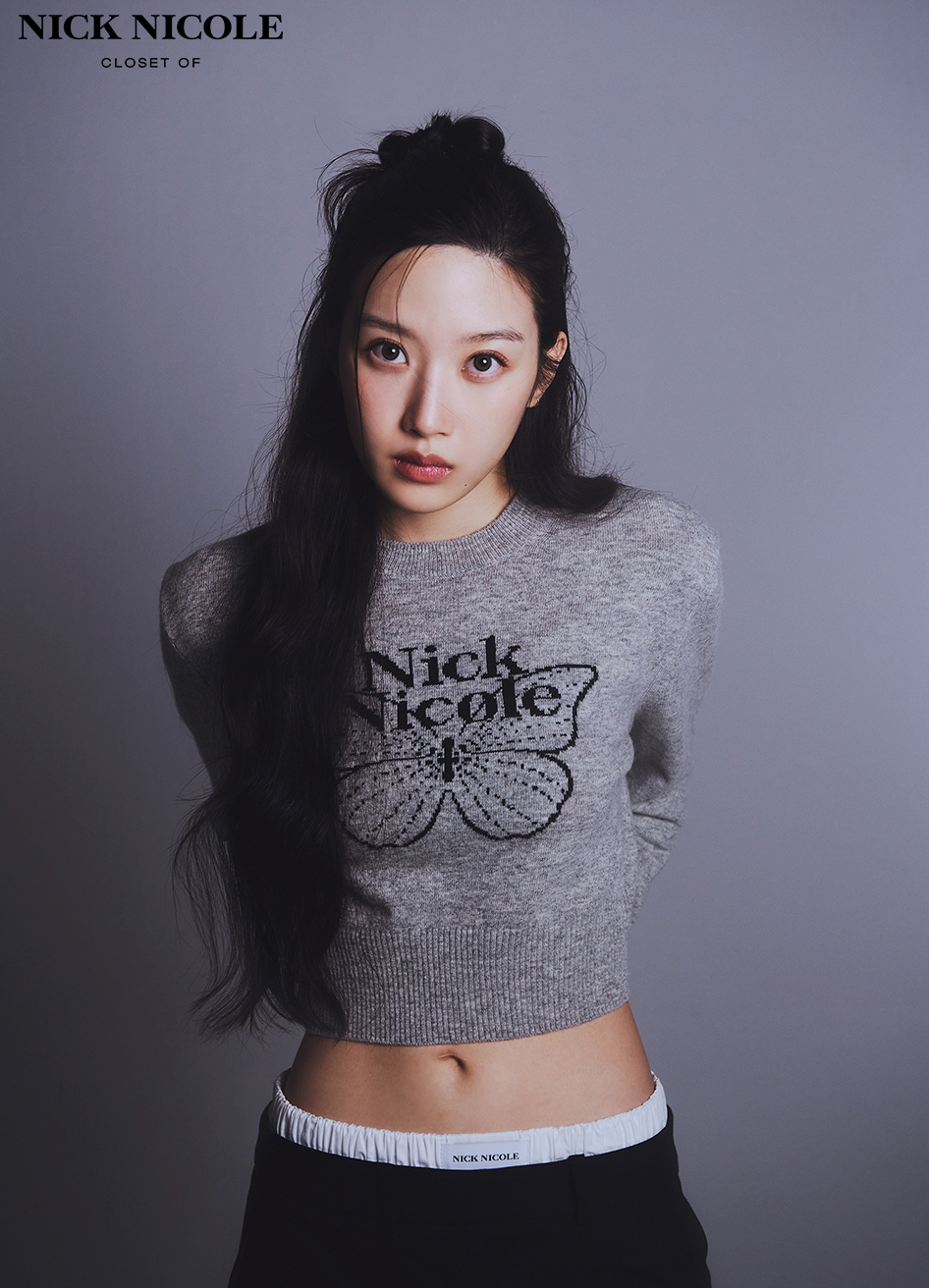 NICK NICOLE_CASHMERE BUTTERFLY SIGNATURE CROP KNIT