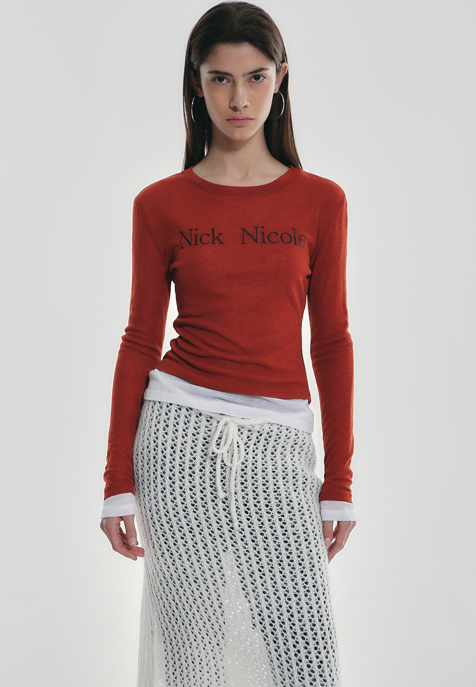 NICK NICOLE_DOUBLE LAYERED LONG SLEEVE TOP