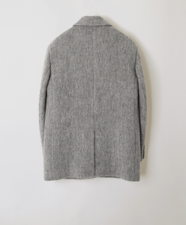 LEVAR Hairy Alpaca Blended Single Jacket - Charcoal