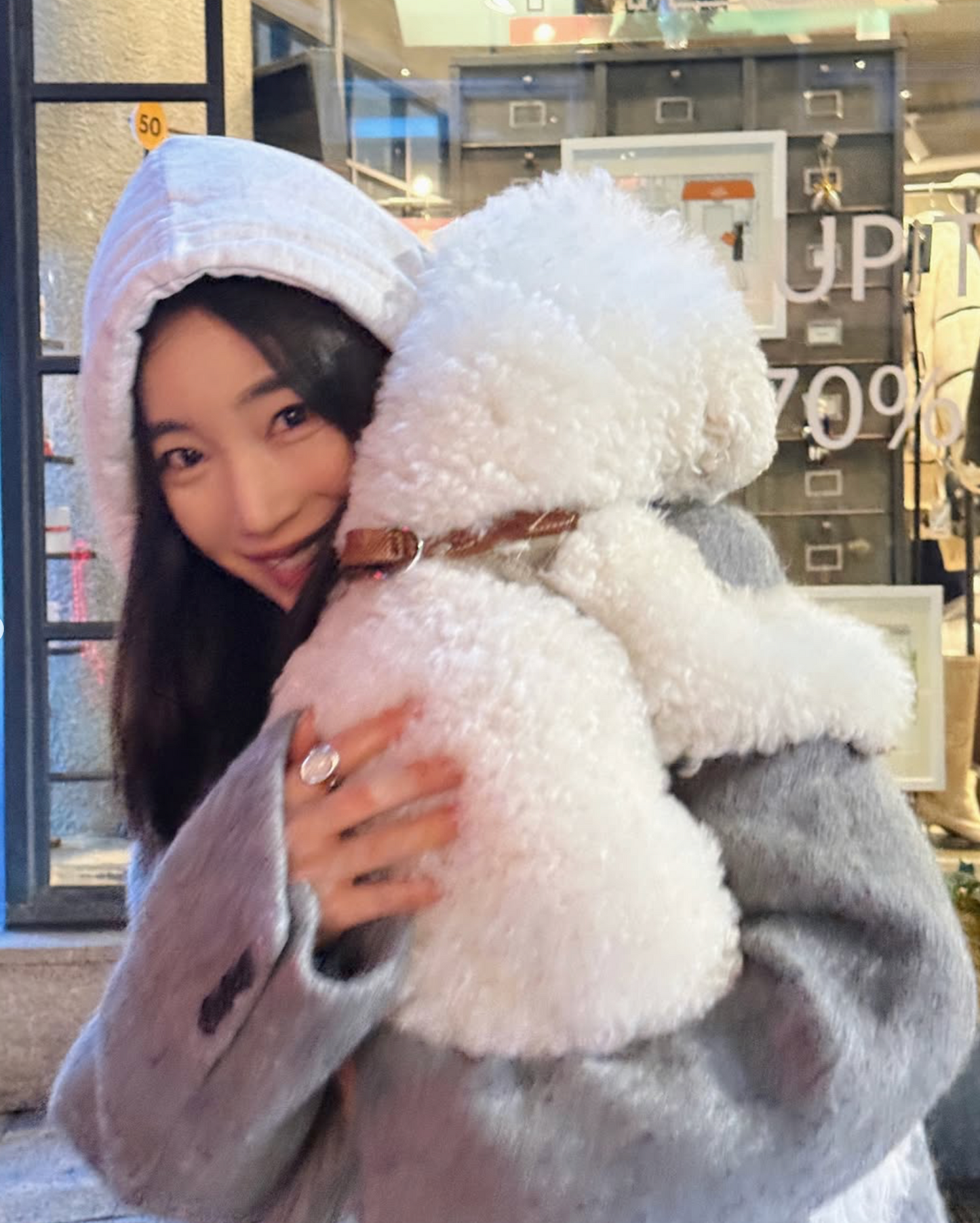 LEVAR Hairy Alpaca Blended Classic Coat - Charcoal