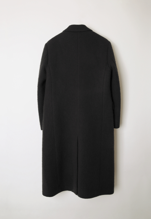 LEVAR Hairy Alpaca Blended Classic Coat - Black