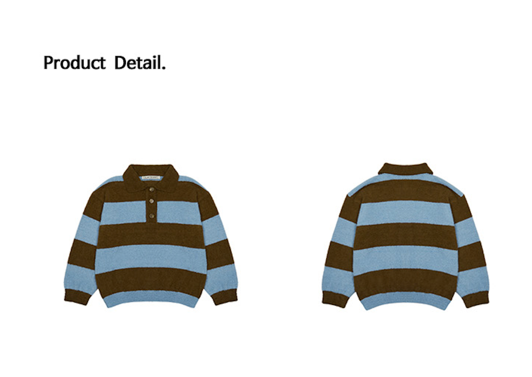 LARTIGENT L13 RUGBY BOLD KNIT(BROWN)