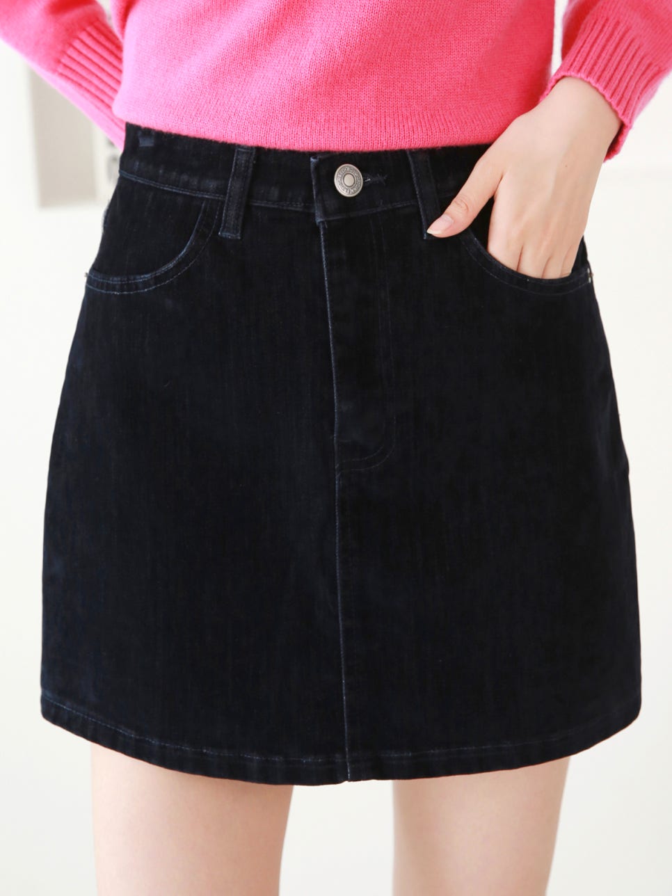 Secret Banding 1453 Velvet Denim Skort