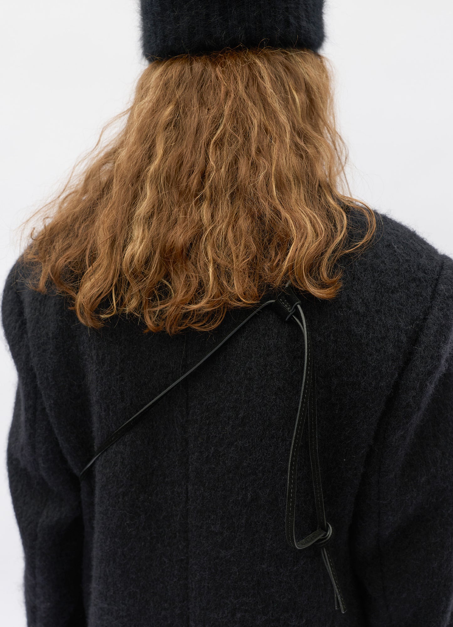 LEVAR Hairy Alpaca Blended Classic Coat - Black