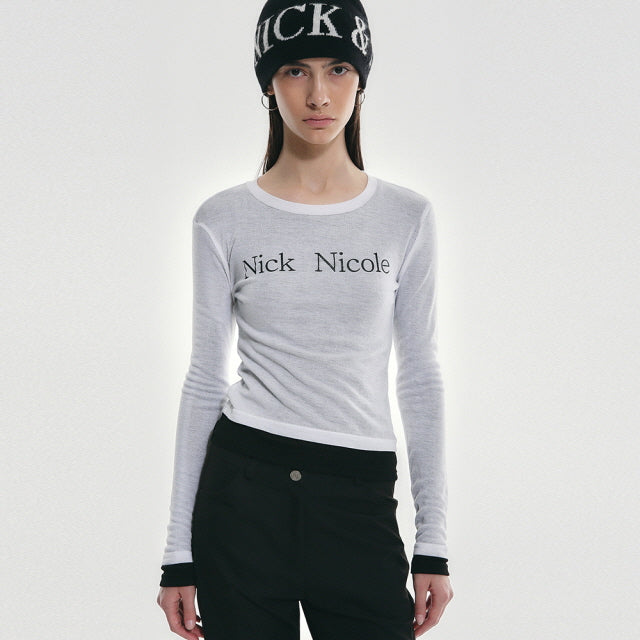 NICK NICOLE_DOUBLE LAYERED LONG SLEEVE TOP