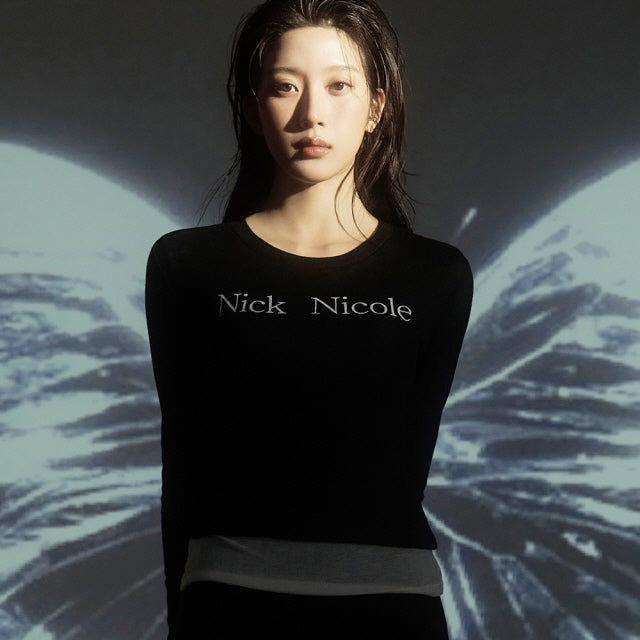 NICK NICOLE_DOUBLE LAYERED LONG SLEEVE TOP