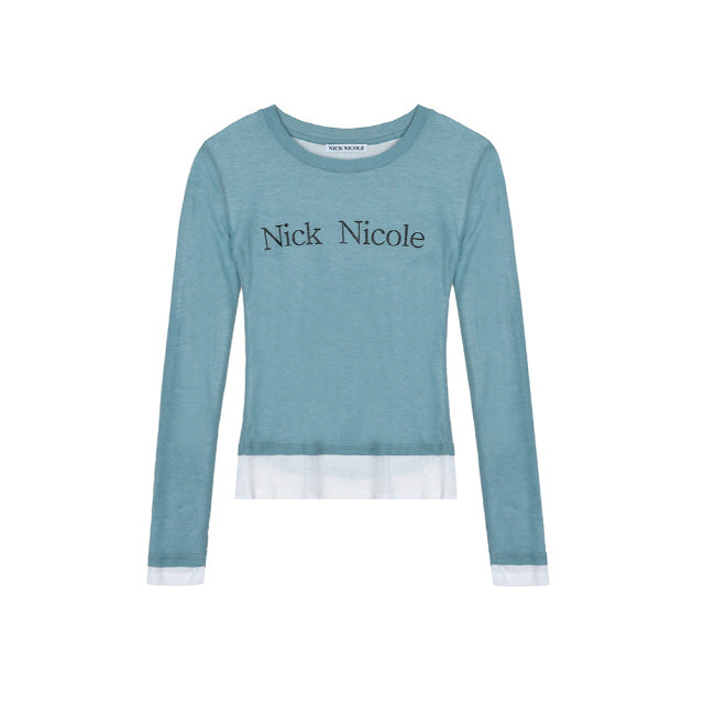 NICK NICOLE_DOUBLE LAYERED LONG SLEEVE TOP