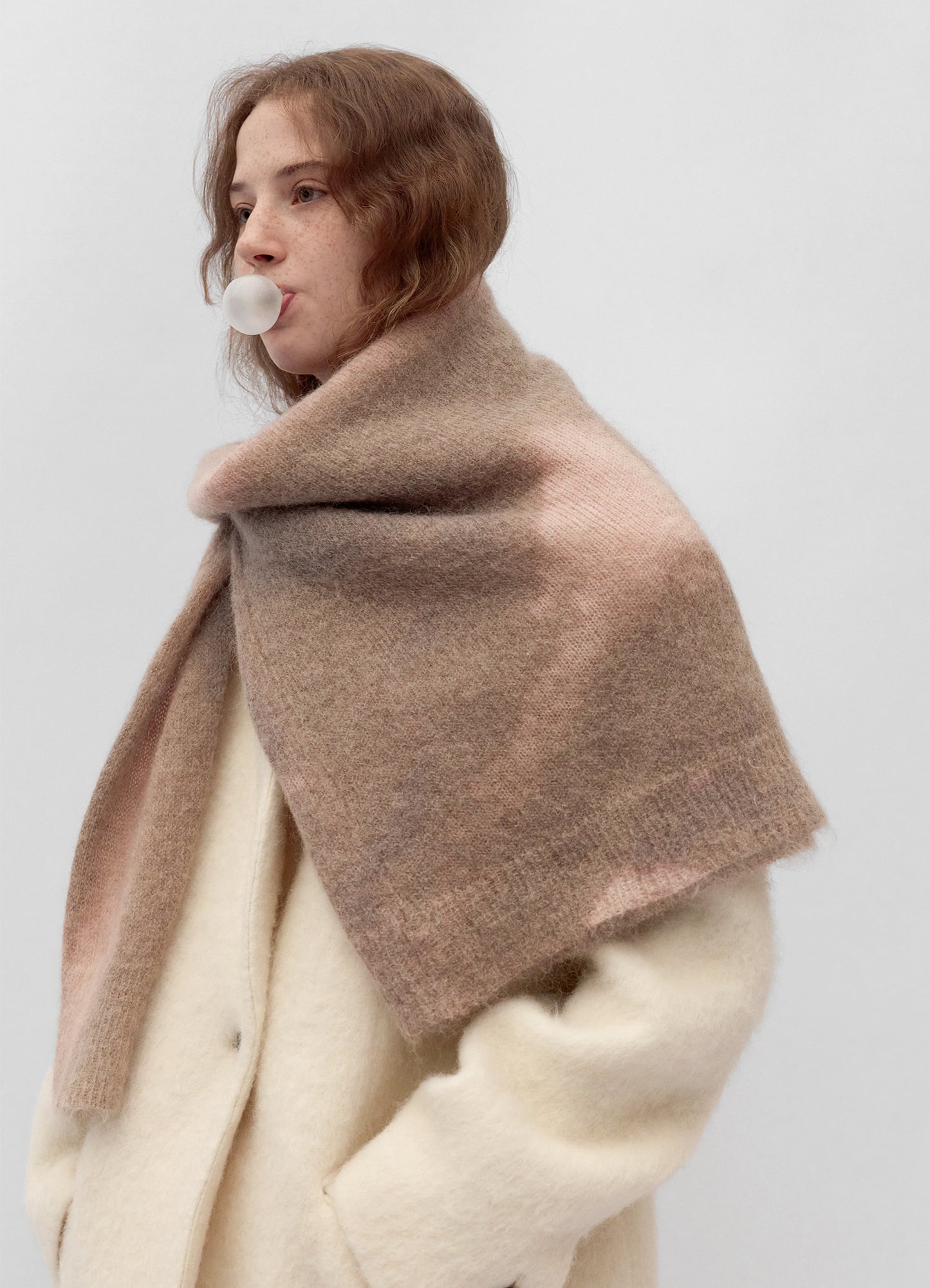 LEVAR Hairy Alpaca Blended Single Jacket - Vanilla Cream