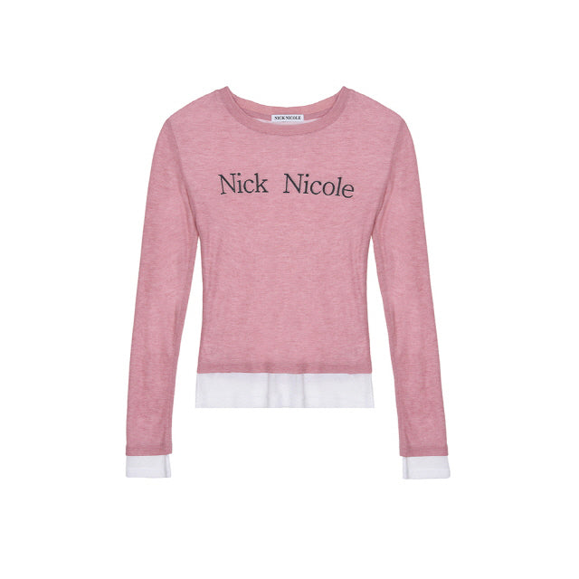 NICK NICOLE_DOUBLE LAYERED LONG SLEEVE TOP