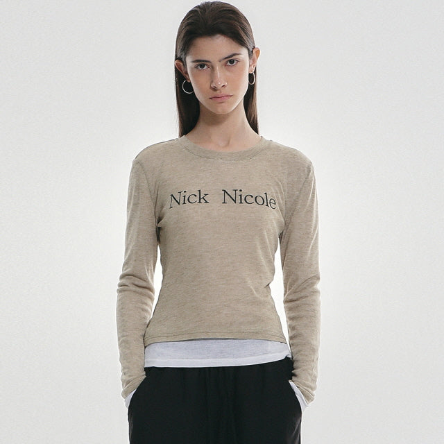 NICK NICOLE_DOUBLE LAYERED LONG SLEEVE TOP